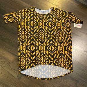 Lularoe Irma Geometric Orange Black New NWT Small S Shirt Tunic